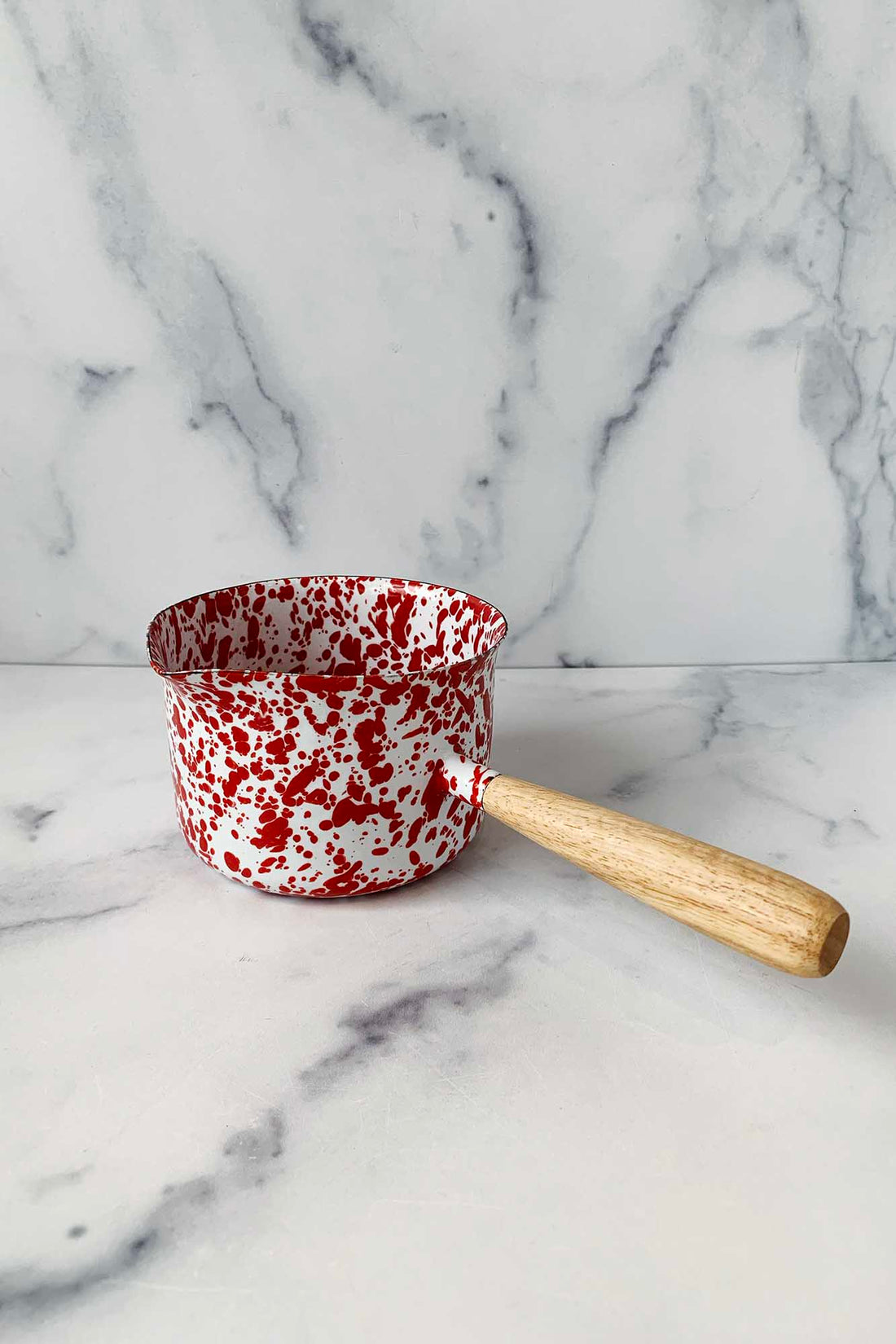 Crow Canyon Home Red Splatter Sauce Server