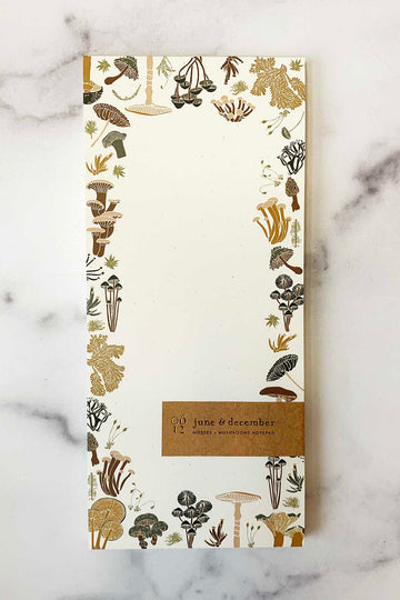June & December Mosses & Mushrooms Notepad